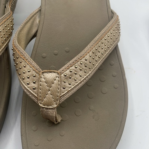 Vionic Flip Flops Women\'s Leather Sands 380 Kehoe Casual Thongs, size 10